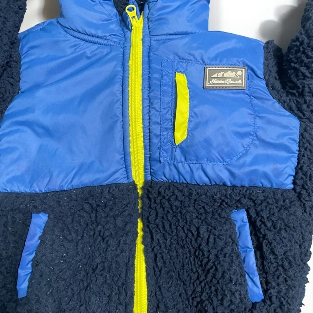 Eddie Bauer Blue Fleece Jacket with Black Label